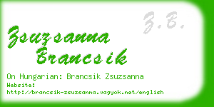 zsuzsanna brancsik business card